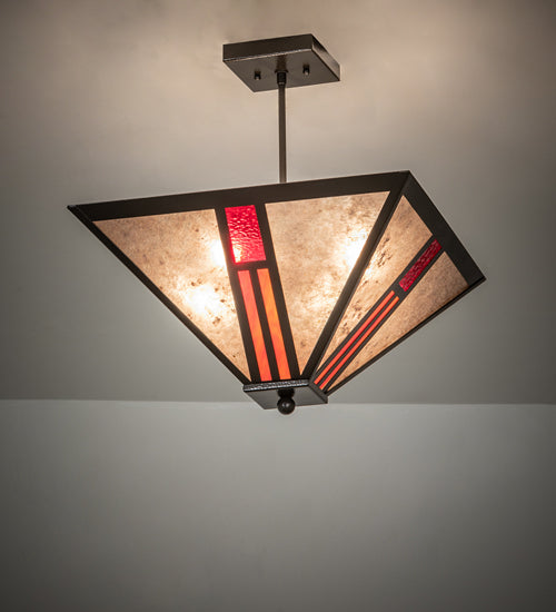 Meyda 18" Square Mission Semi-Flushmount 252144