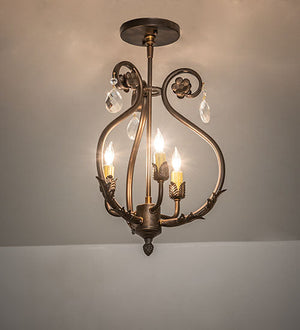 Meyda 12" Wide Antonia 3 Light Chandelier- 252343
