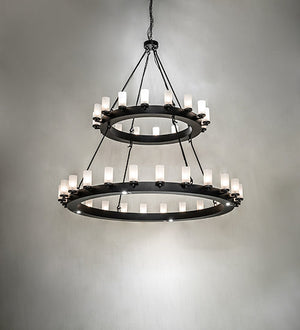 Meyda 72" Wide Noziroh Ring 40 Light Two Tier Chandelier 252649