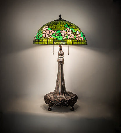 Meyda 31" High Tiffany Banded Dogwood Table Lamp- 253008
