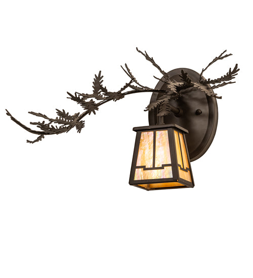 Meyda 16" Wide Pine Branch Valley View Left Wall Sconce '253651