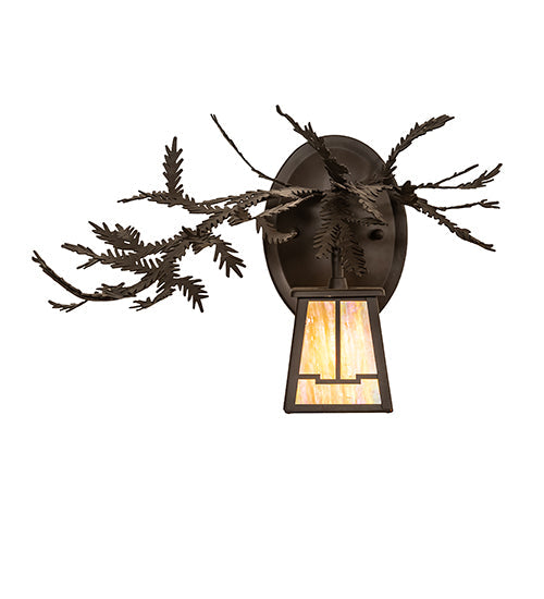Meyda 16" Wide Pine Branch Valley View Left Wall Sconce '253651