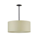 Meyda 30" Wide Cilindro Ivory Textrene Pendant 254473