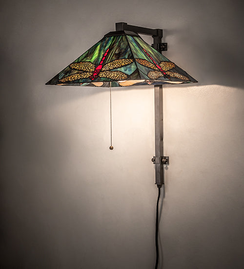 Meyda 13" Wide Prairie Dragonfly Wall Sconce 256594