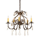 Meyda 24" Wide Chantilly 5 Light Chandelier- 256731