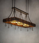 Meyda 60" Long Steamboat 3 Light Pot Rack '257727