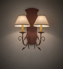Meyda 15" Wide Bordeaux 2 Light Wall Sconce 259749