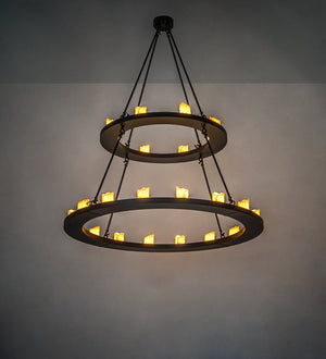 Meyda 54" Wide Loxley 24 Light Two Tier Chandelier 260814