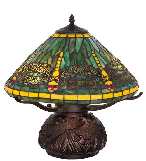 Meyda 17" High Tiffany Dragonfly Table Lamp - 261256