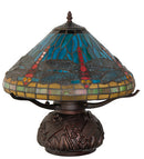 Meyda 17" High Tiffany Dragonfly Table Lamp - 261259