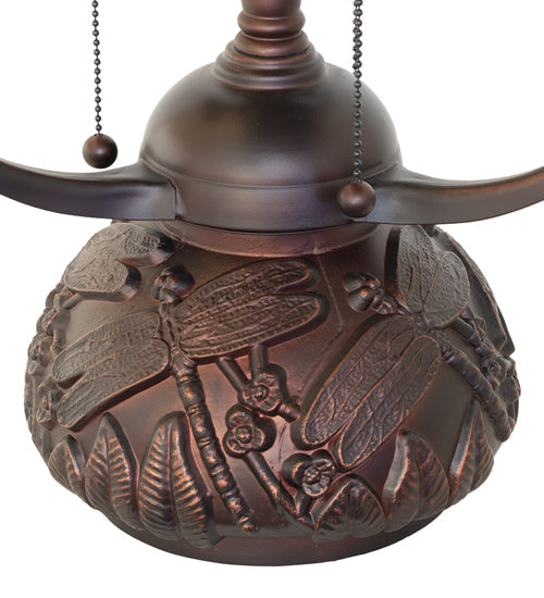 Meyda 17" High Tiffany Dragonfly Table Lamp - 261259