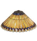 Meyda 20" Wide Tiffany Jeweled Peacock Shade '26317