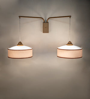 Meyda 48" Wide Cilindro Duet 2 Light Wall Sconce 263276
