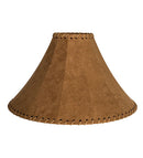 Meyda 20" Wide X 13" High Faux Leather Tan Hexagon Shade '26353