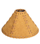 Meyda 15"W X 8"H Faux Leather Tan Hexagon Shade '26354