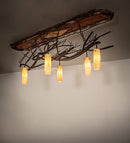 Meyda 71" Long Winter Solstice Cilindro 5 Light Oblong Chandelier 263708