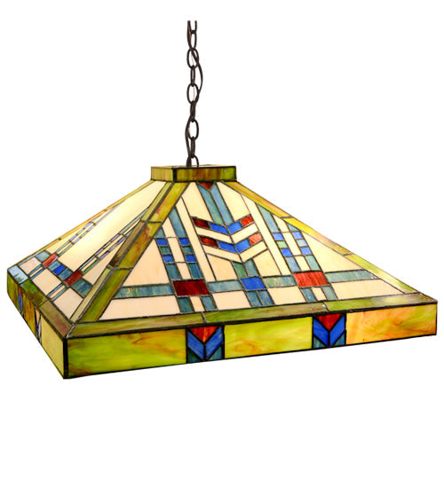 Meyda 17"Sq Prairie Wheat Pendant 26464