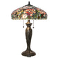 Meyda 26" High Tiffany Peony Table Lamp- 265061