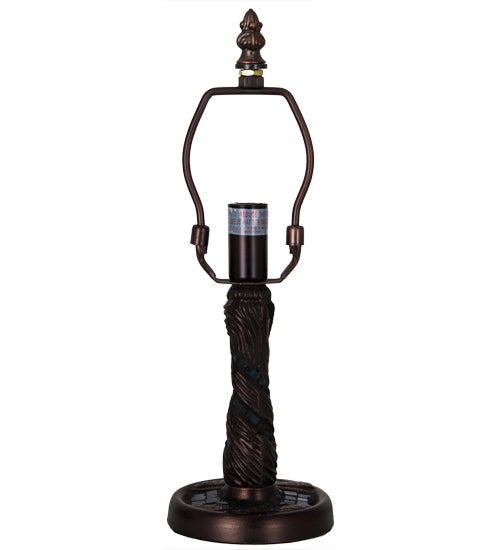 Meyda 12"H Tiffany Hanginghead Dragonfly W/Mosaic Base Mini Lamp - 26617