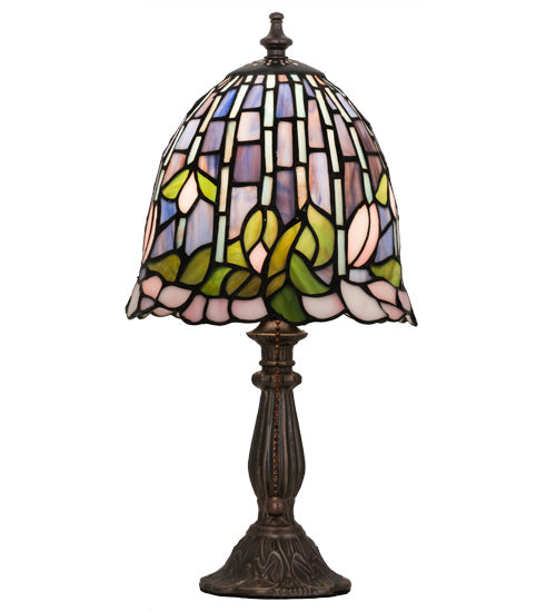 Meyda 15" High Flowering Lotus Mini Lamp '26647