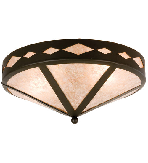 Meyda 16" Wide Diamond Trim Flushmount 26881
