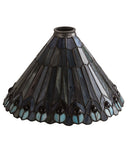 Meyda 12" Wide Tiffany Jeweled Peacock Shade '27095