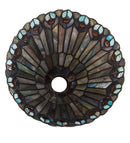 Meyda 12" Wide Tiffany Jeweled Peacock Shade '27095
