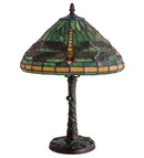 Meyda 16"H Tiffany Dragonfly w/ Twisted Fly Mosaic Base Accent Lamp - 27158