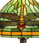 Meyda 16"H Tiffany Dragonfly w/ Twisted Fly Mosaic Base Accent Lamp - 27158