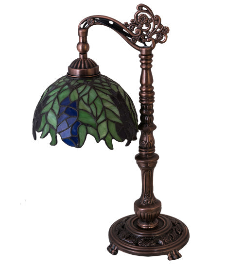 Meyda 19"H Tiffany Honey Locust Desk Lamp- 27167