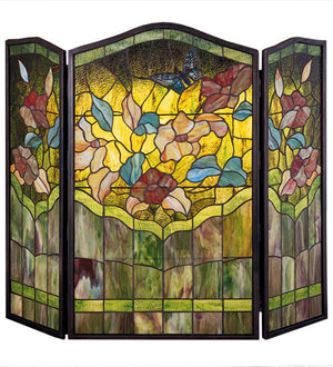 Meyda 40"W X 34"H Butterfly Fireplace Screen 27237