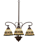 Meyda 24"W Tiffany Roman 3 LT Chandelier.613 '27421