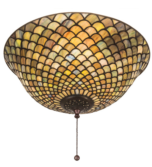 Meyda 16"W Tiffany Fishscale Flushmount '27437