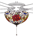 Meyda 12"W Renaissance Rose Fan Light Fixture '27458