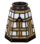 Meyda 4"W Arrowhead Mission Fan Light Shade '27461