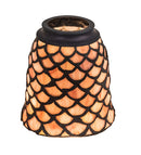 Meyda 4" Wide Tiffany Fishscale Fan Light Shade '27469