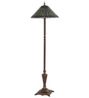 Meyda 64" High Tiffany Jeweled Peacock Floor Lamp '27561