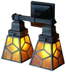 Meyda 12" Wide Diamond Craftsman 2 Light Wall Sconce 27882