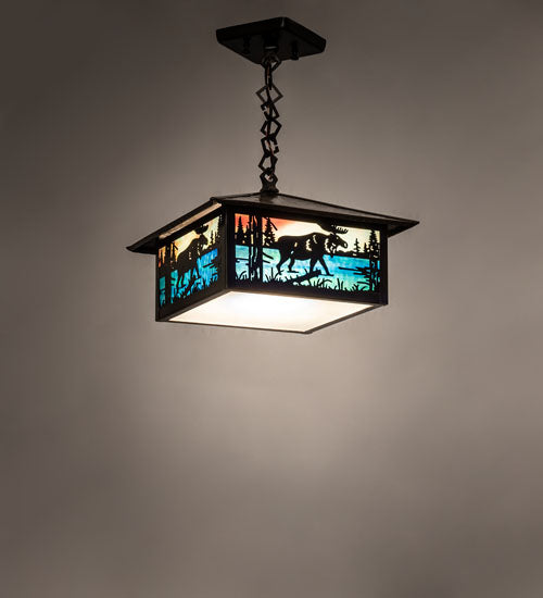 Meyda 11.5" Square Moose Creek Pendant 27885