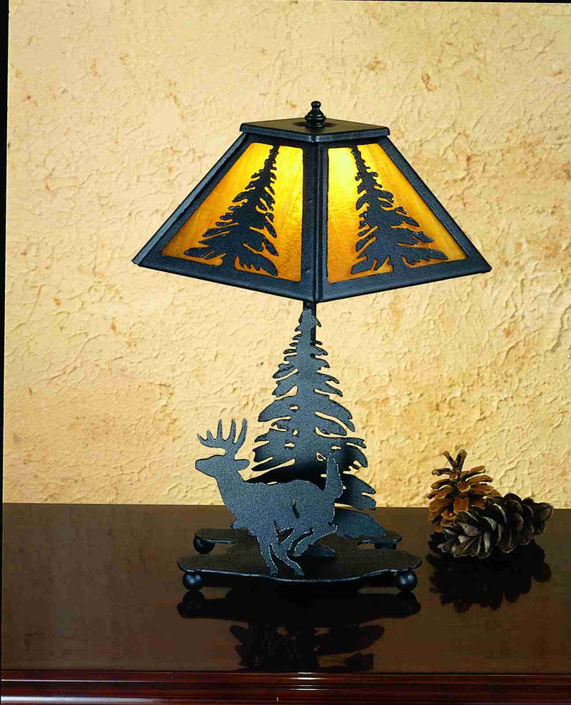 Meyda 14"H Lone Deer Accent Lamp 28273