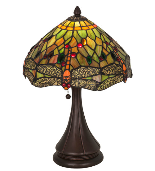Meyda 18"H Tiffany Hanginghead Dragonfly Accent Lamp - 28460