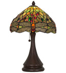 Meyda 18"H Tiffany Hanginghead Dragonfly Accent Lamp - 28460