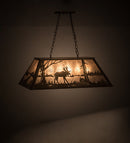 Meyda 33"L Moose at Lake Oblong Pendant 28529