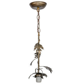 Meyda 7"W Oak Leaf Antique Copper Pendant Hardware 28729
