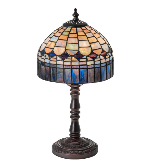 Meyda 14"H Tiffany Candice Mini Lamp - 29485