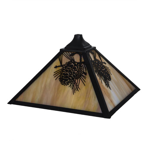 Meyda 13.5" Square Winter Pine Shade 29498