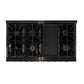 KUCHT Gemstone Professional 48-Inch 6.7 cu. ft. Natural Gas Range with Sealed Burners, Griddle/Grill and Two Ovens - One Convection - in Titanium Stainless Steel KEG483