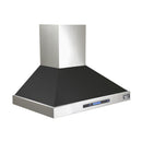 Kucht 30-Inch Wall Mounted Hood 900 CFM in Black KRH3015A-K
