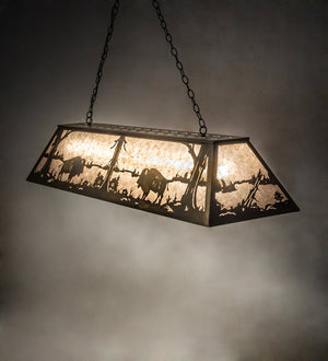 Meyda 60" Long Buffalo at Lake Oblong Pendant '30148