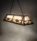 Meyda 60" Long Buffalo at Lake Oblong Pendant '30148